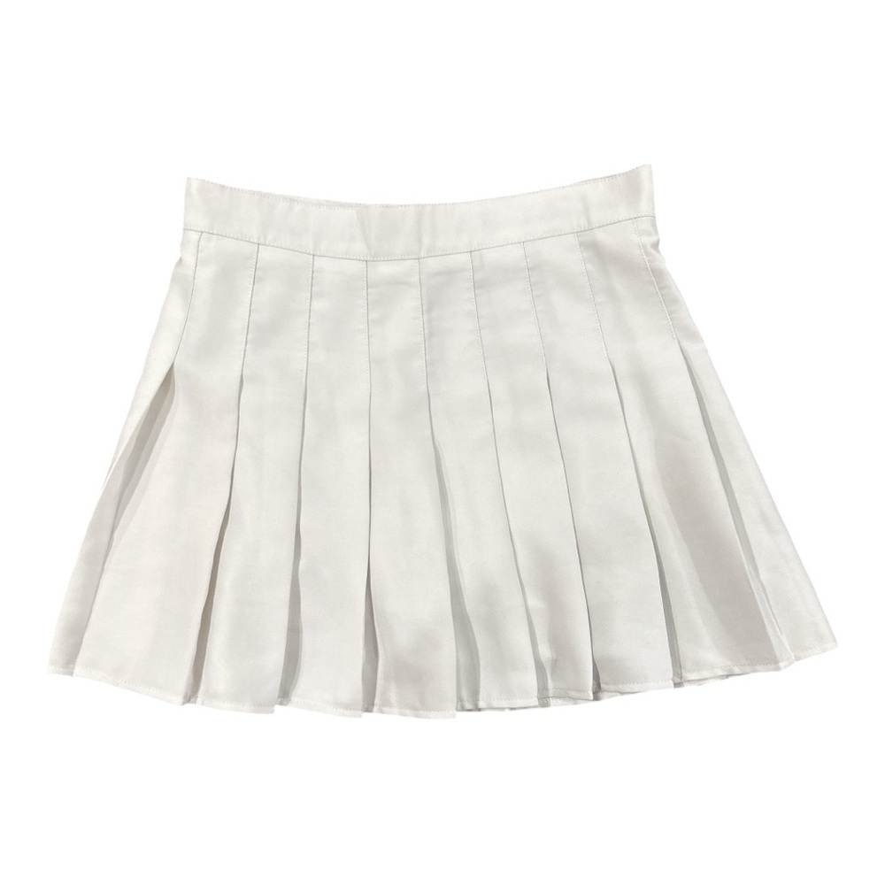 XMM Women's White Pleated Mini Skirt Skorts 15" Length Size Large